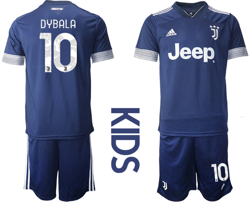 Youth 2020-2021 club Juventus away blue #10 Soccer Jerseys